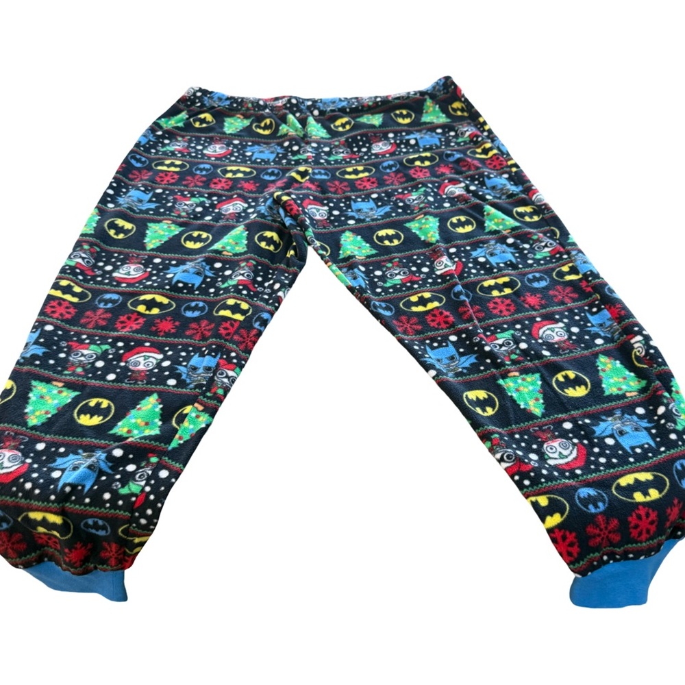 DC Comics Batman Christmas Pajama Set Women’s XL 16-18 Holiday 2 Piece - Picture 6 of 11